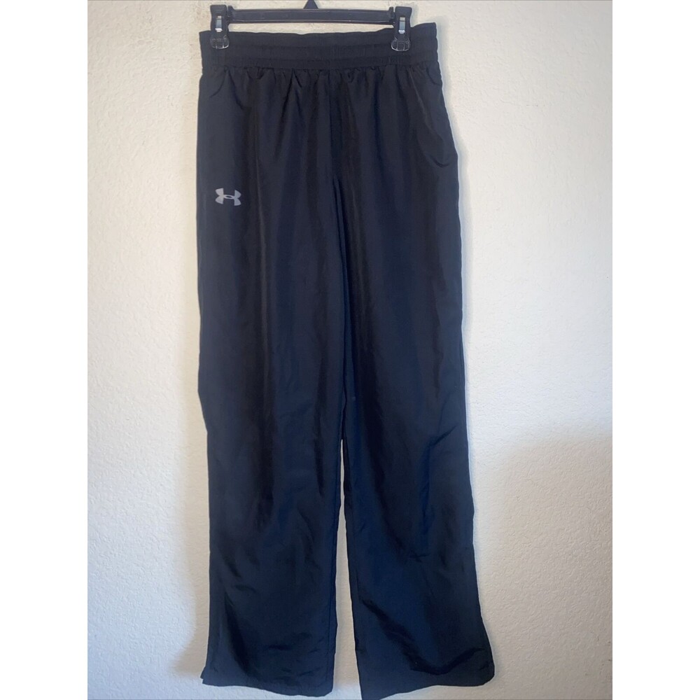 Under Armour windbreaker Pants M Black HEATGEAR Mesh Lined Loose gym men